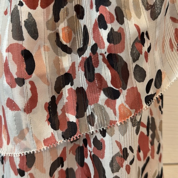 WHBM metallic off the shoulder top. Size 6. Fall colors. - Picture 2 of 4